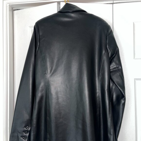 Abercrombie Faux Leather Black Blazer - Picture 2 of 2